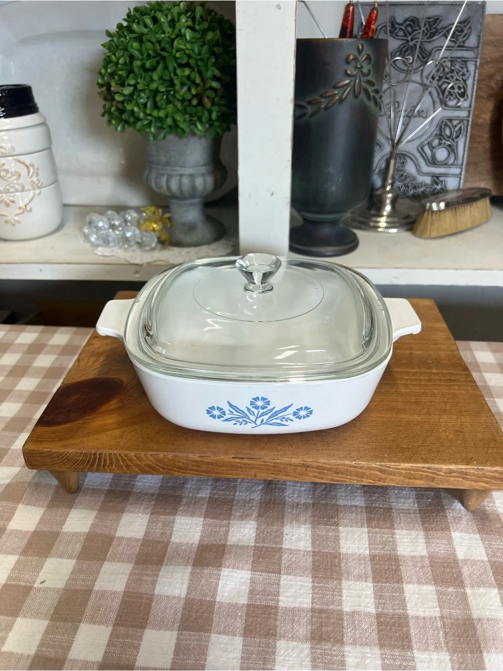 Vintage Corning ware cornflower blue 1 quart lidded casserole dish cookware